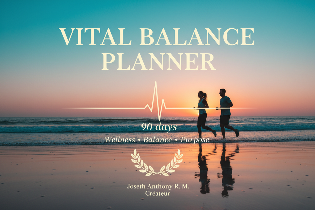 Vital Balance Planner — 90 days • Wellness • Balance • Purpose