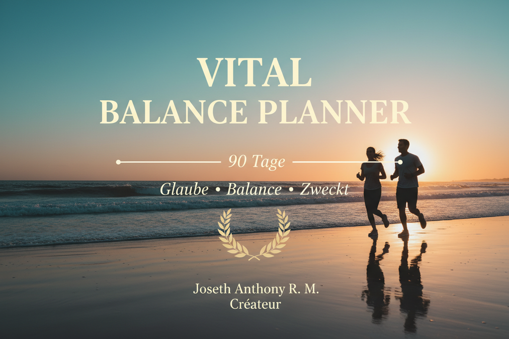 Vital Balance Planner — 90 Tage • Glaube • Balance • Zweck